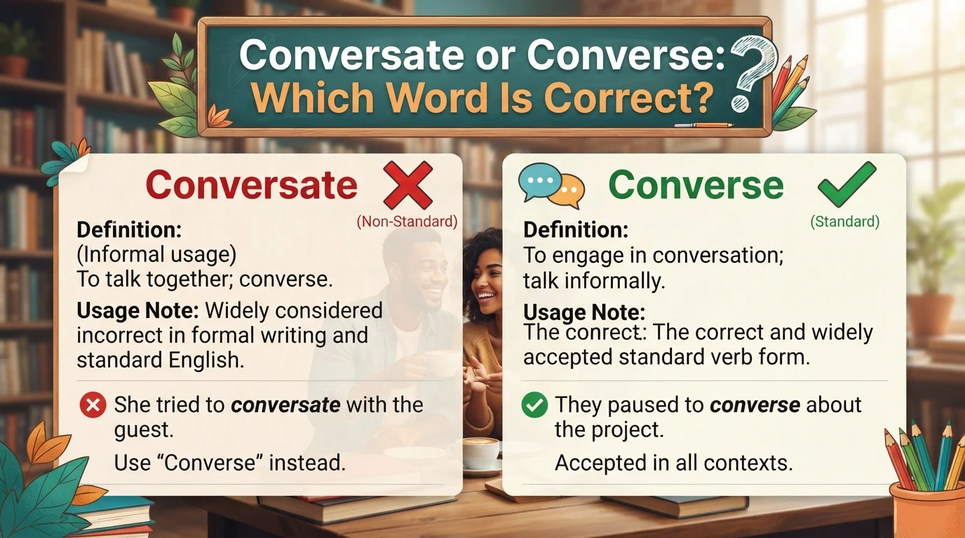 Conversate or Converse: Which Word Is Correct?