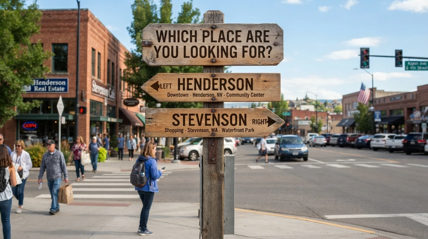 Henderson or Stevenson: Which Place Are You Looking For?