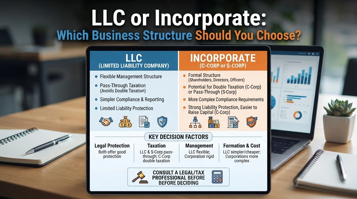 LLC or Incorporate: Which Business Structure Should You Choose?
