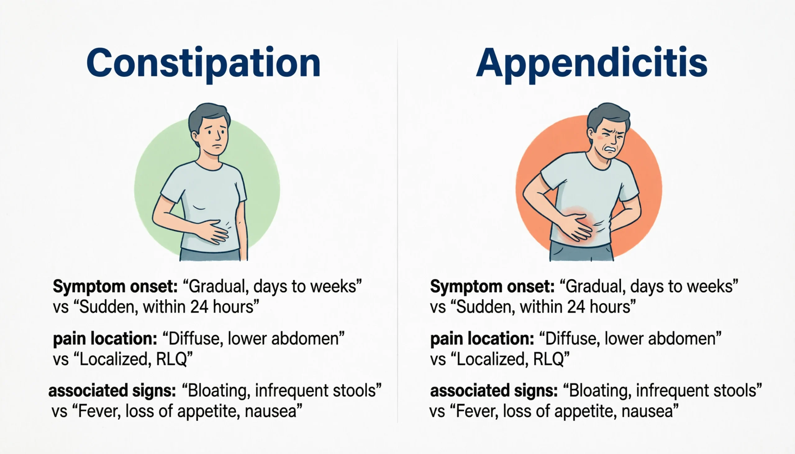 Constipation or Appendicitis: How to Tell the Difference
