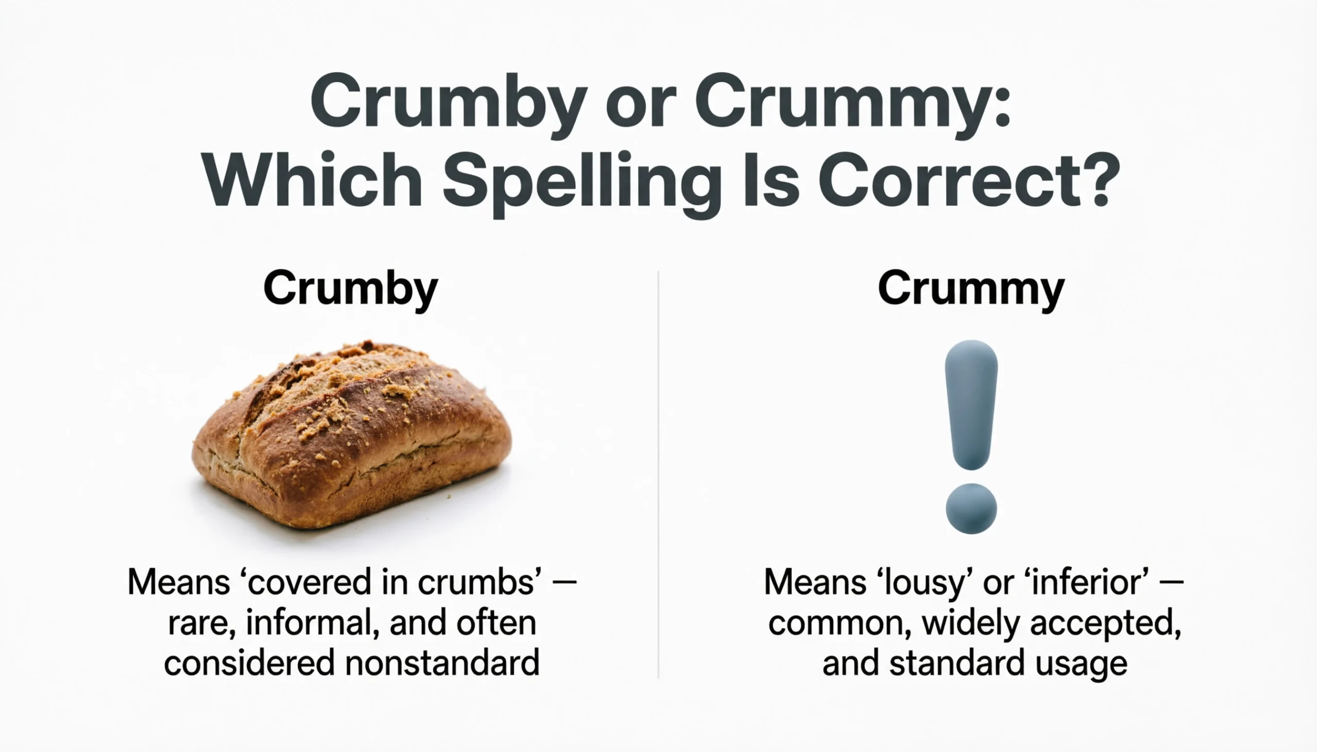 Crumby or Crummy: Which Spelling Is Correct?
