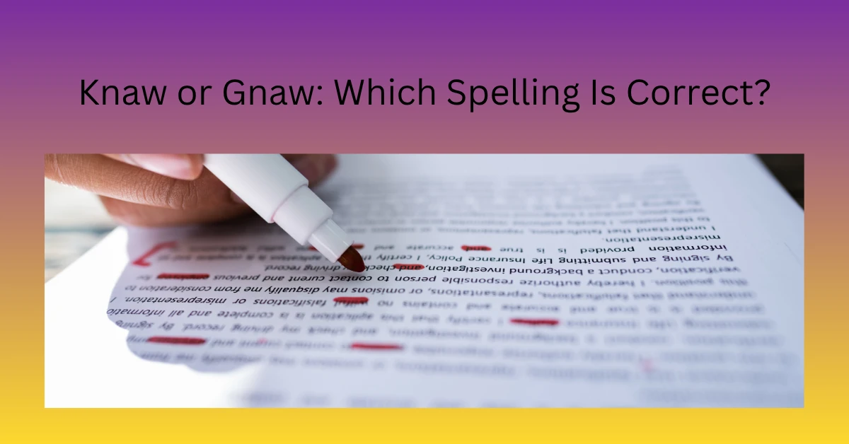 Knaw or Gnaw: Which Spelling Is Correct?